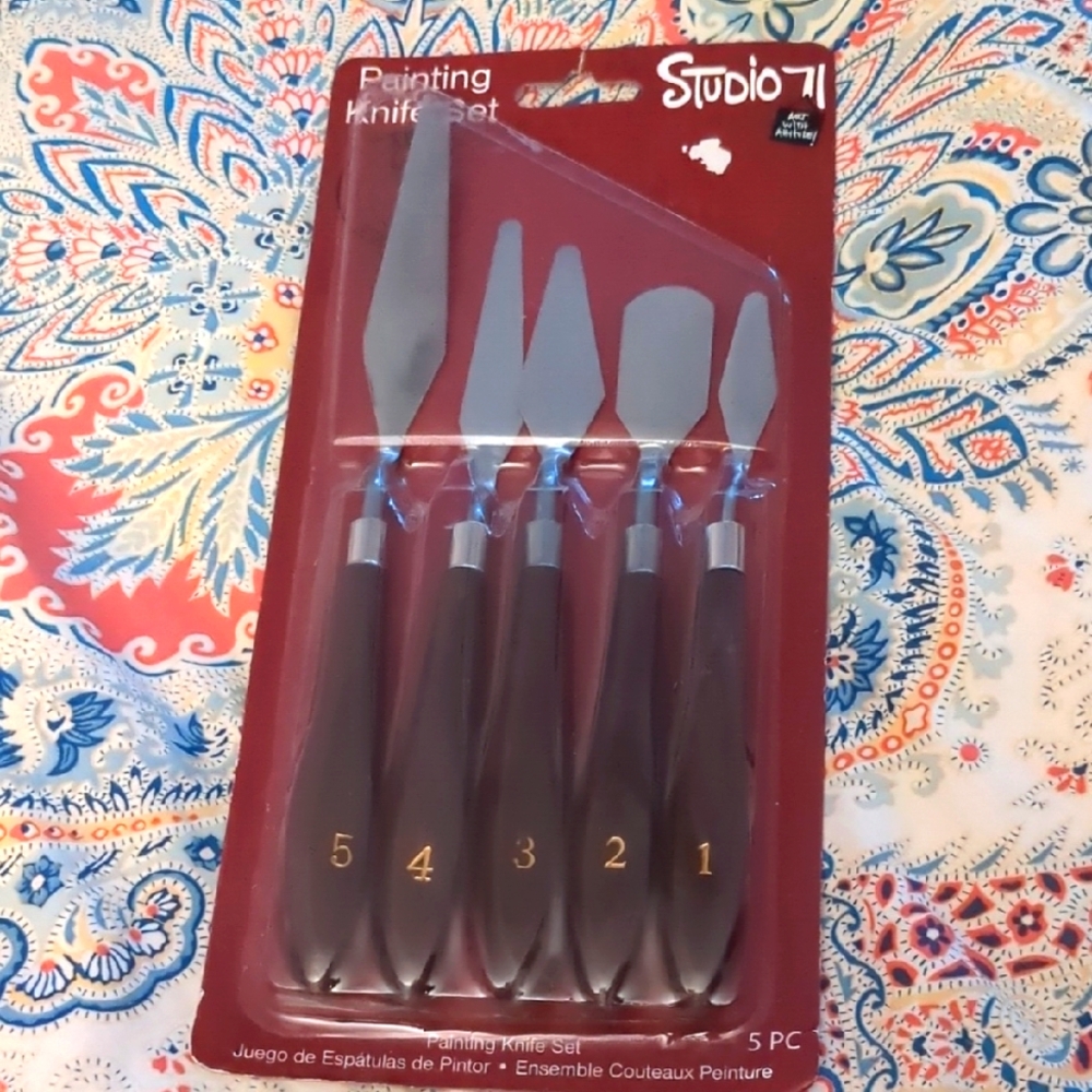 Studio 71 Painting Knife Set - Black and Silver